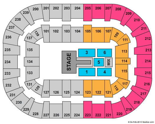 Wolstein Center - CSU Convocation Center Daughtry Seating Chart